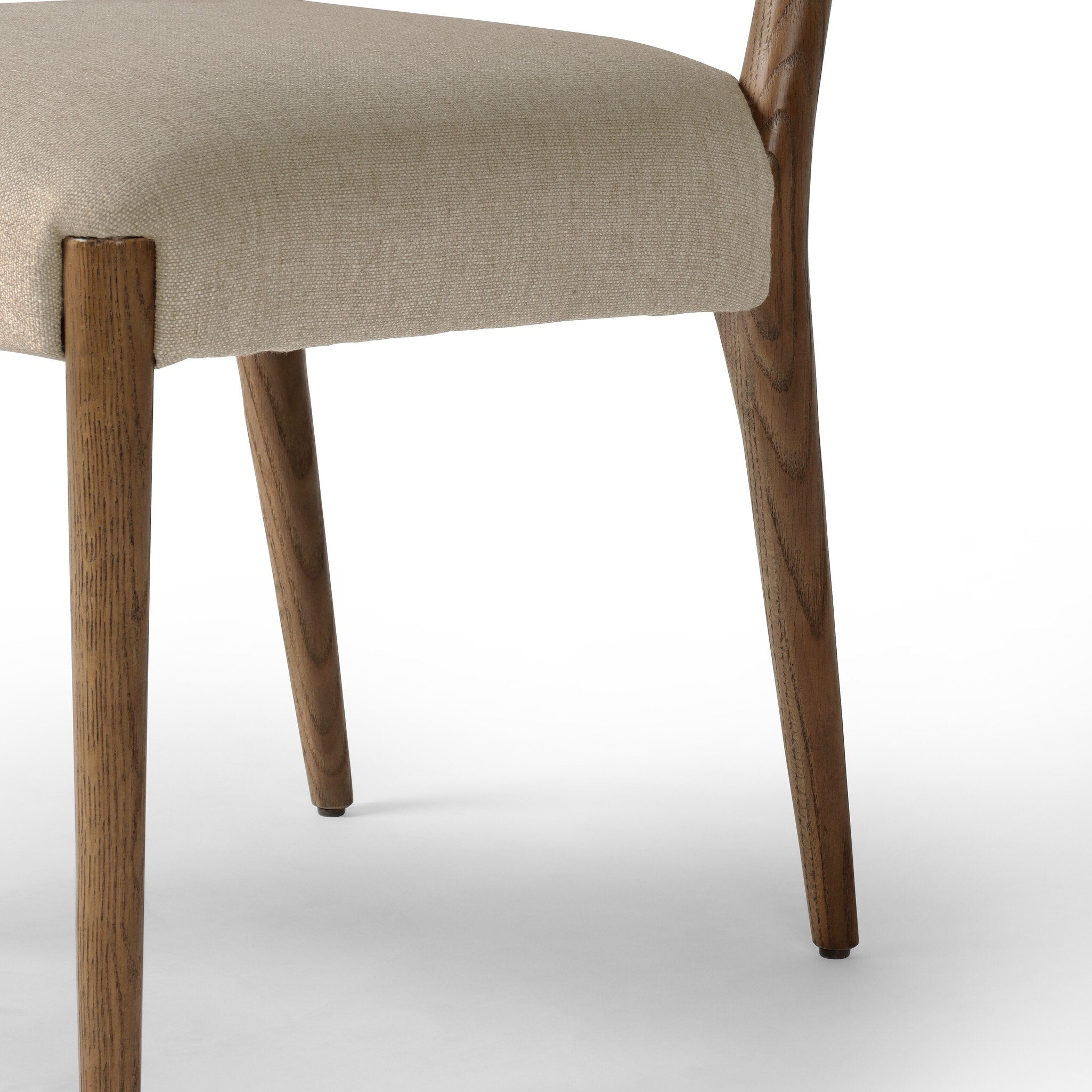 Rothler Dining Chair detail, tapered Tan Ash leg