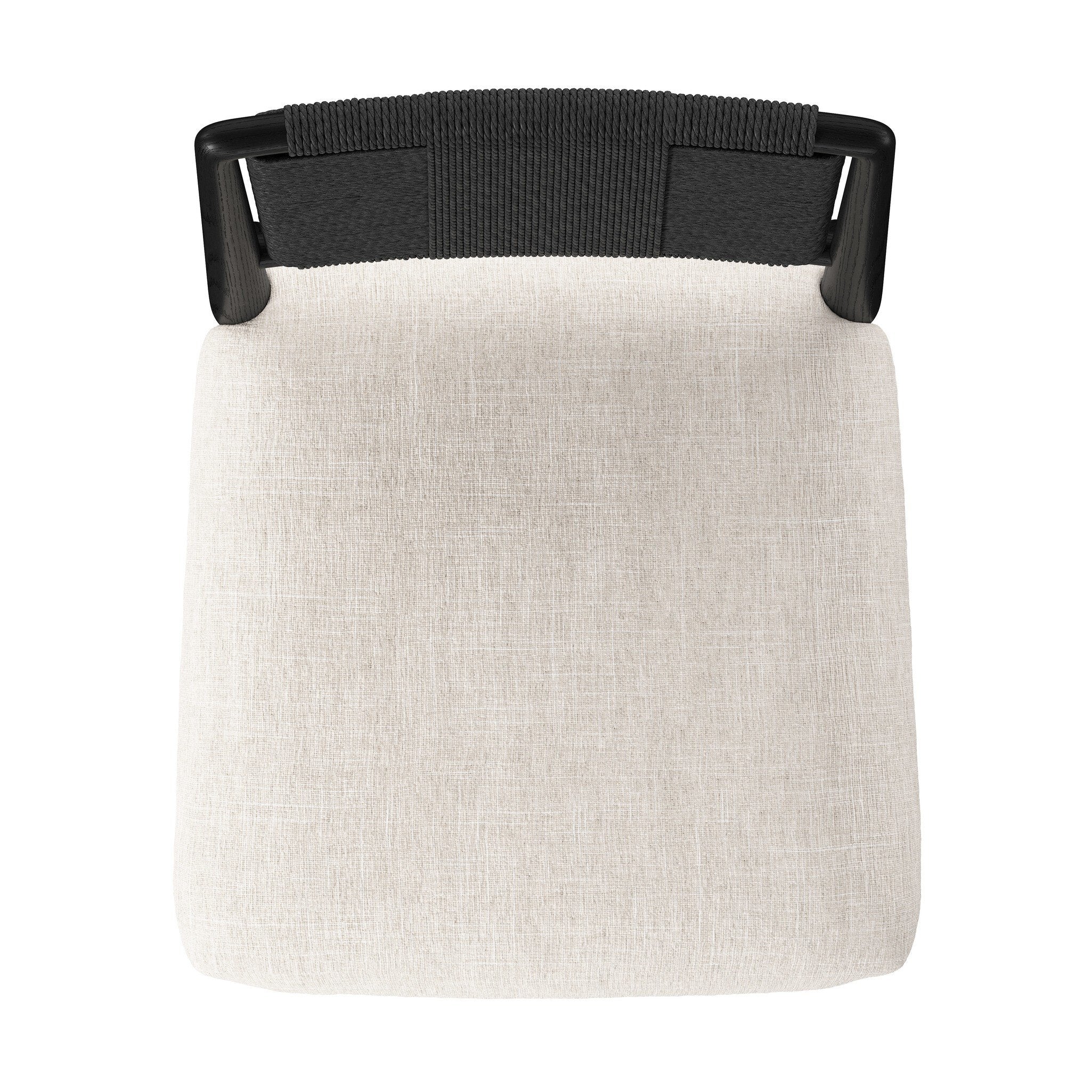Rothler Dining Chair, Essence Natural fabric seat viewed from above