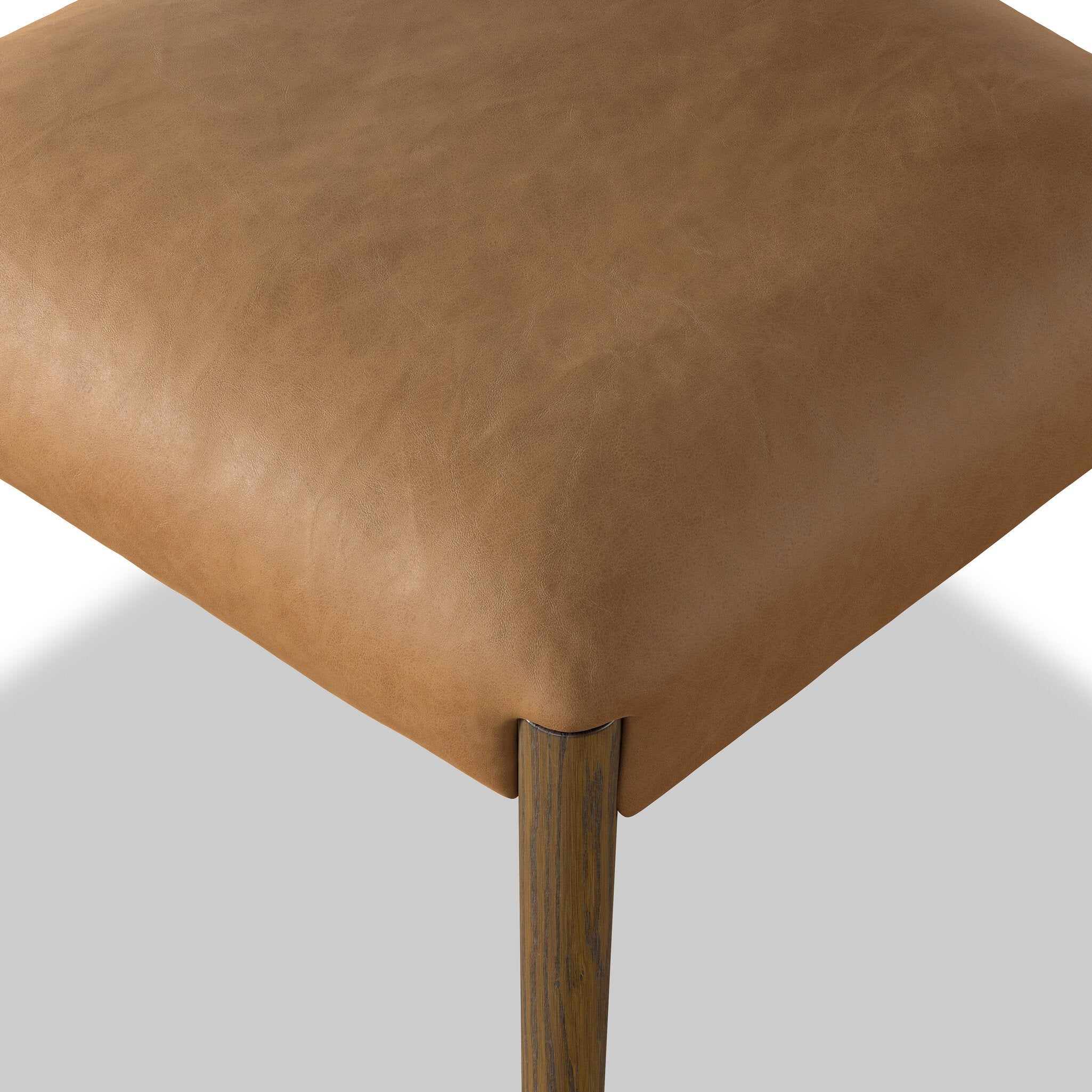 Rothler Dining Chair detail, Maestro Camel top grain leather seat