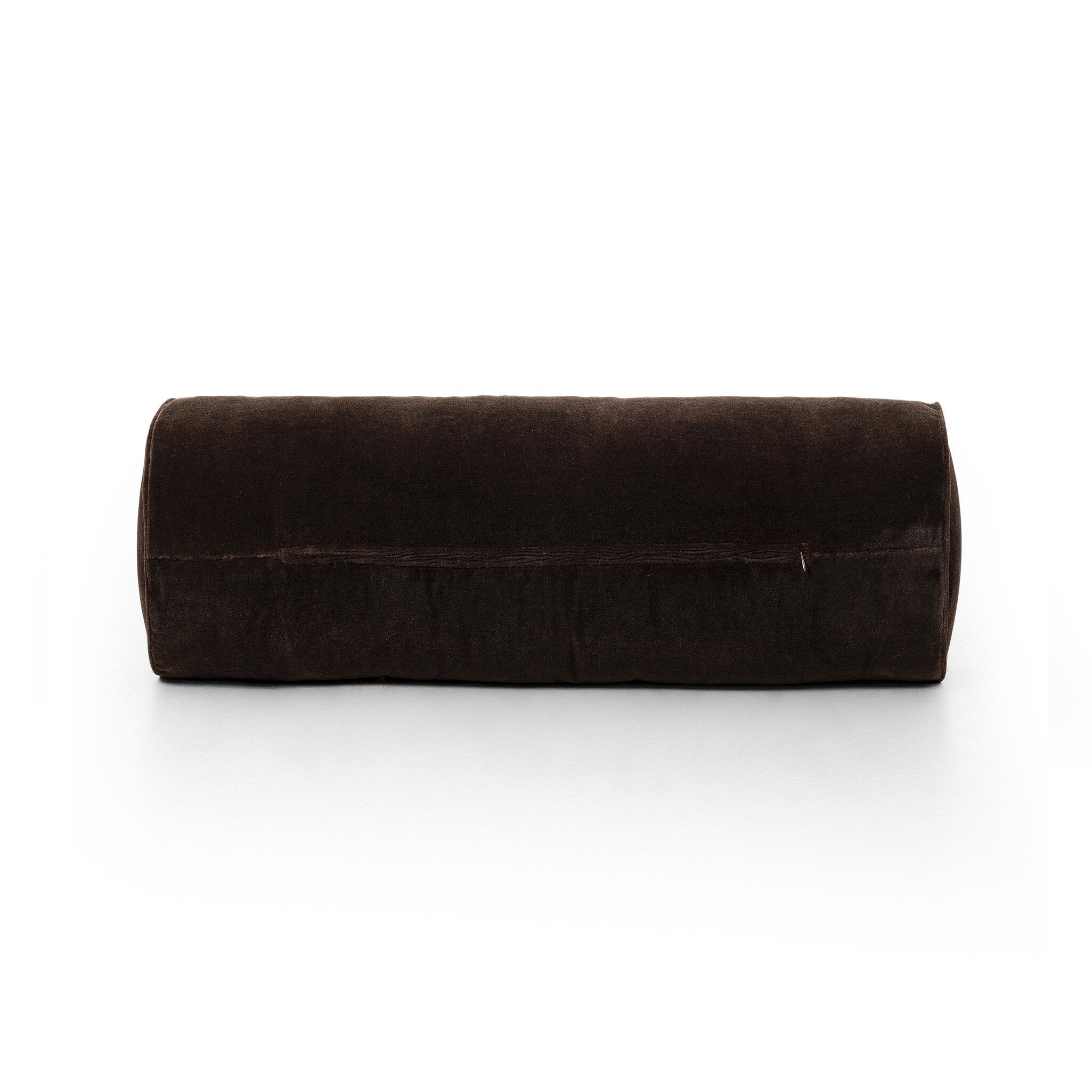 Chocolate brown cylindrical pillow