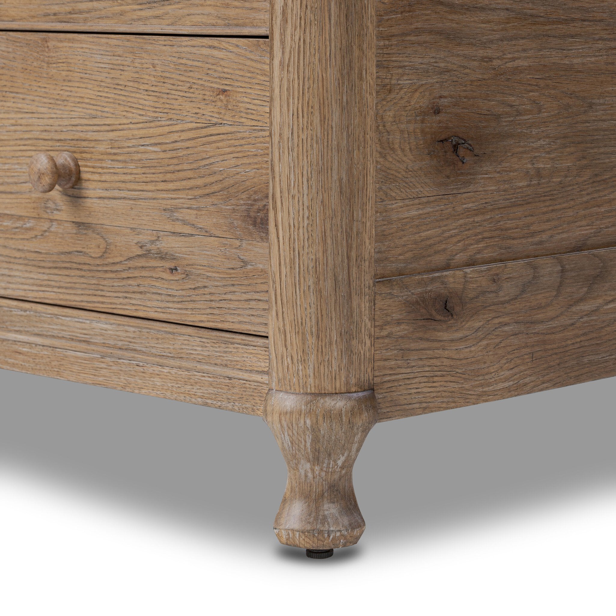 Pika Armoire detail, drawer front and beaded edge