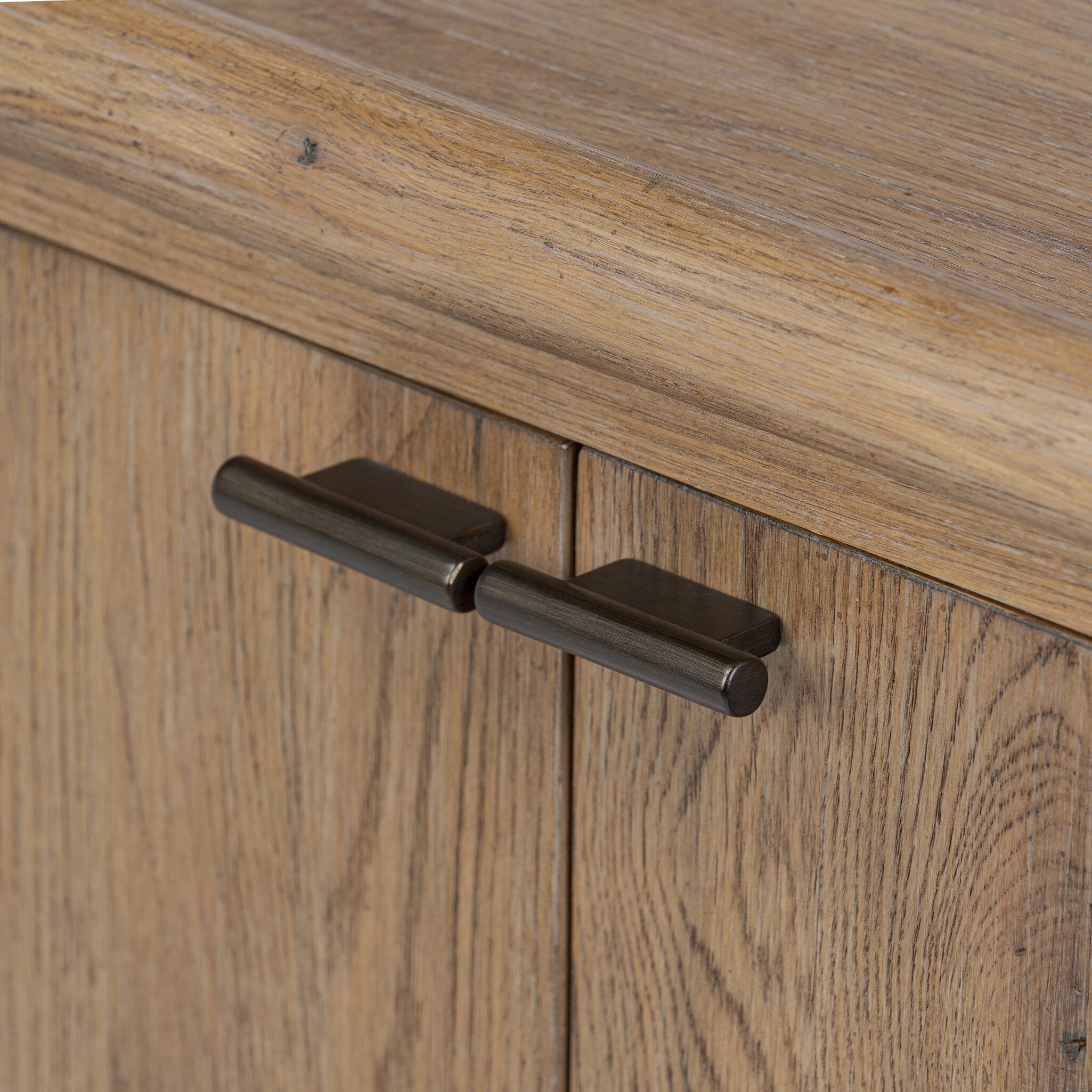 Glenview 4 Door Sideboard — Weathered Oak