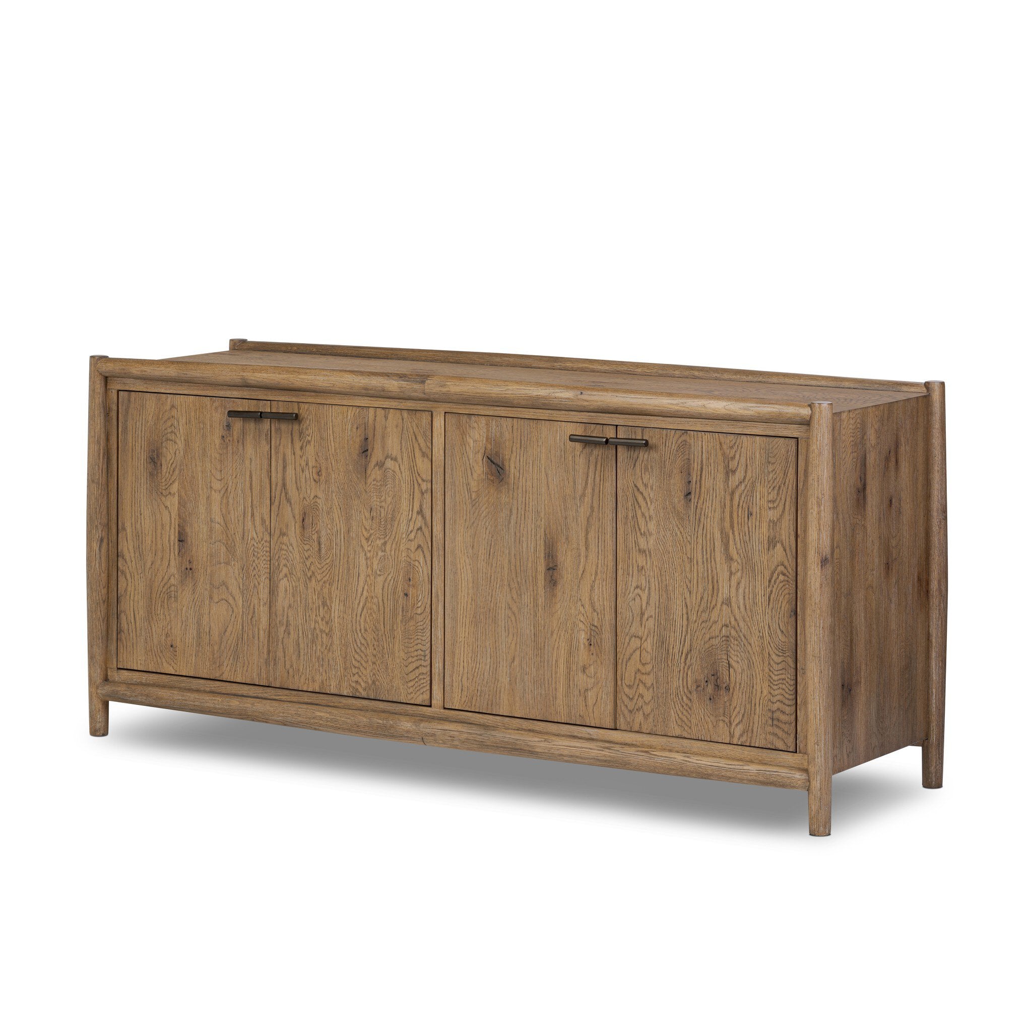 Glenview 4 Door Sideboard — Weathered Oak