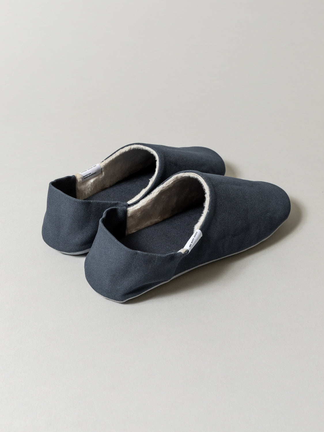 ABE Canvas Home Shoes - Lined, Grey - detail