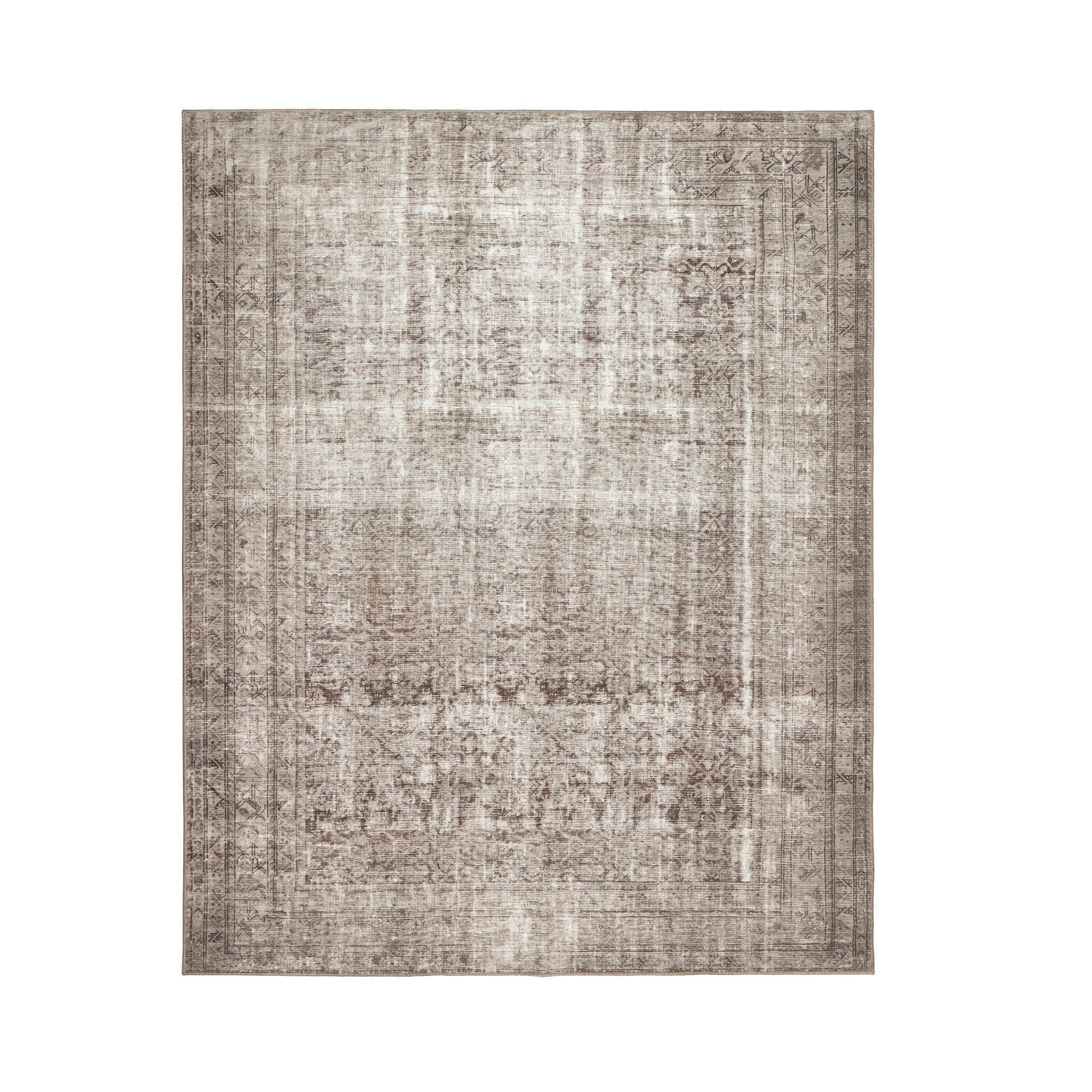 Four Hands Nala Rug, Natural Bark colourway — power-loomed, antiqued vintage pattern in warm brown