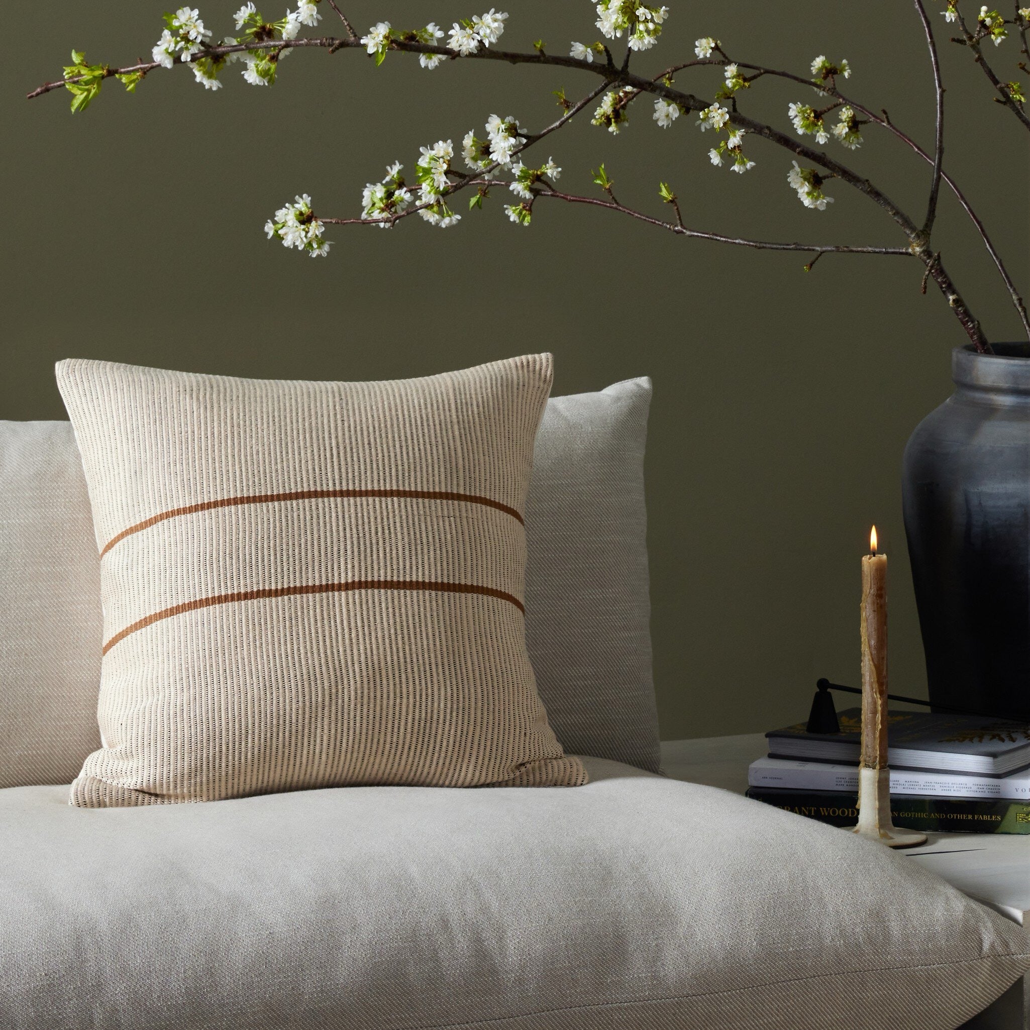 Handwoven Merido Pillow – Beige