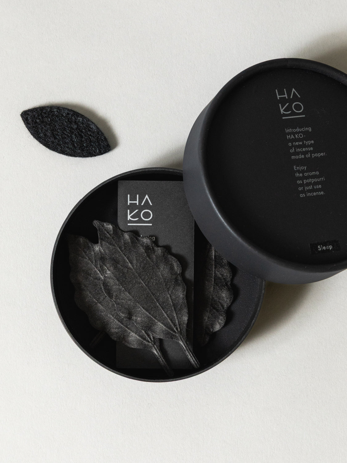 HA KO Paper Incense Black Set of 6 - Sleep