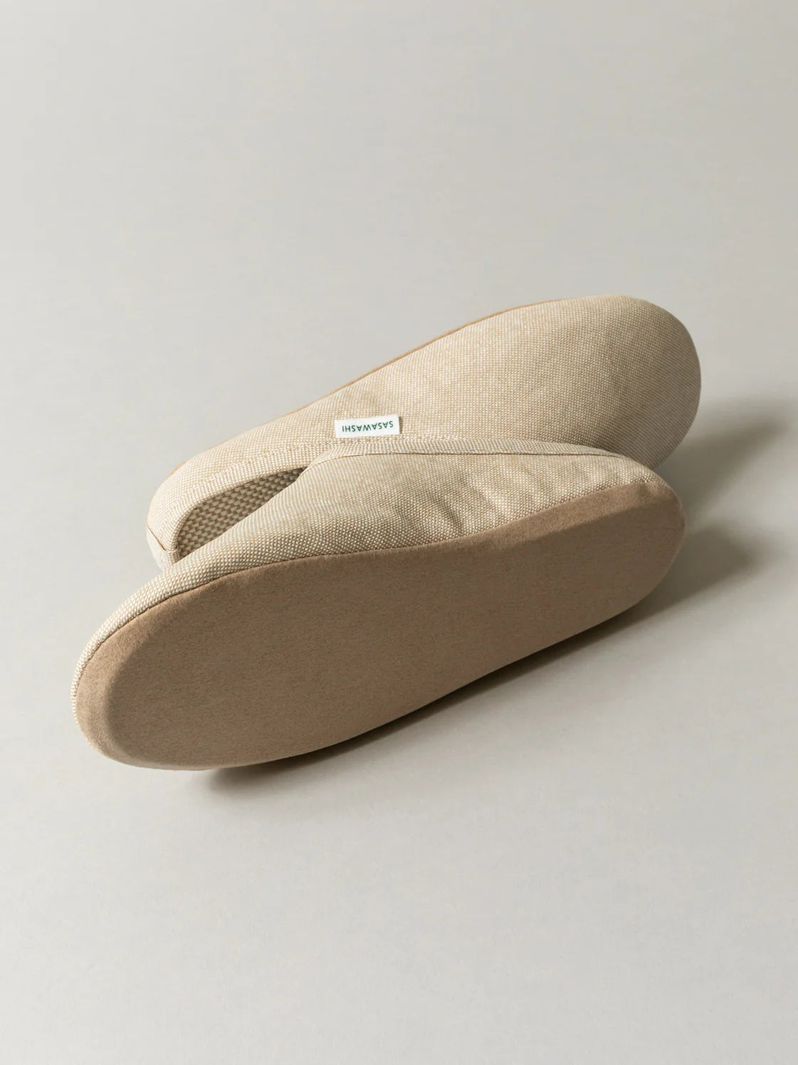 Sasawashi Japanese Room Shoes, Camel